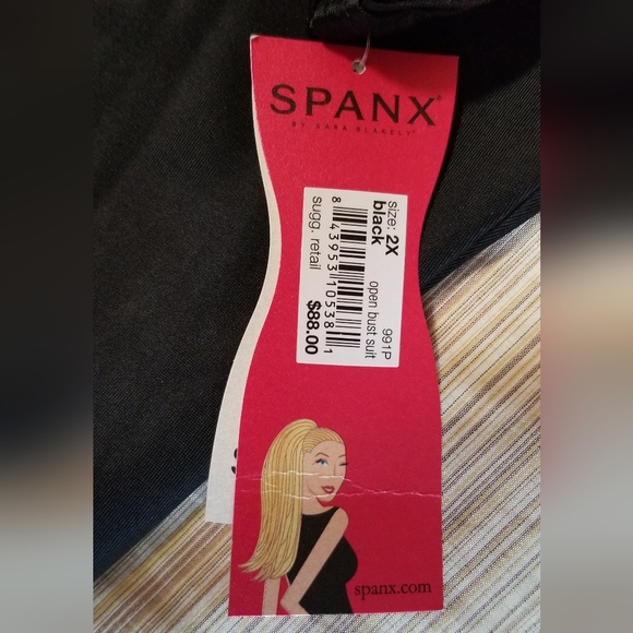 Spanx NWT Black Open Bust Suit with Adjustable Straps Size 2X - Picture 5 of 9